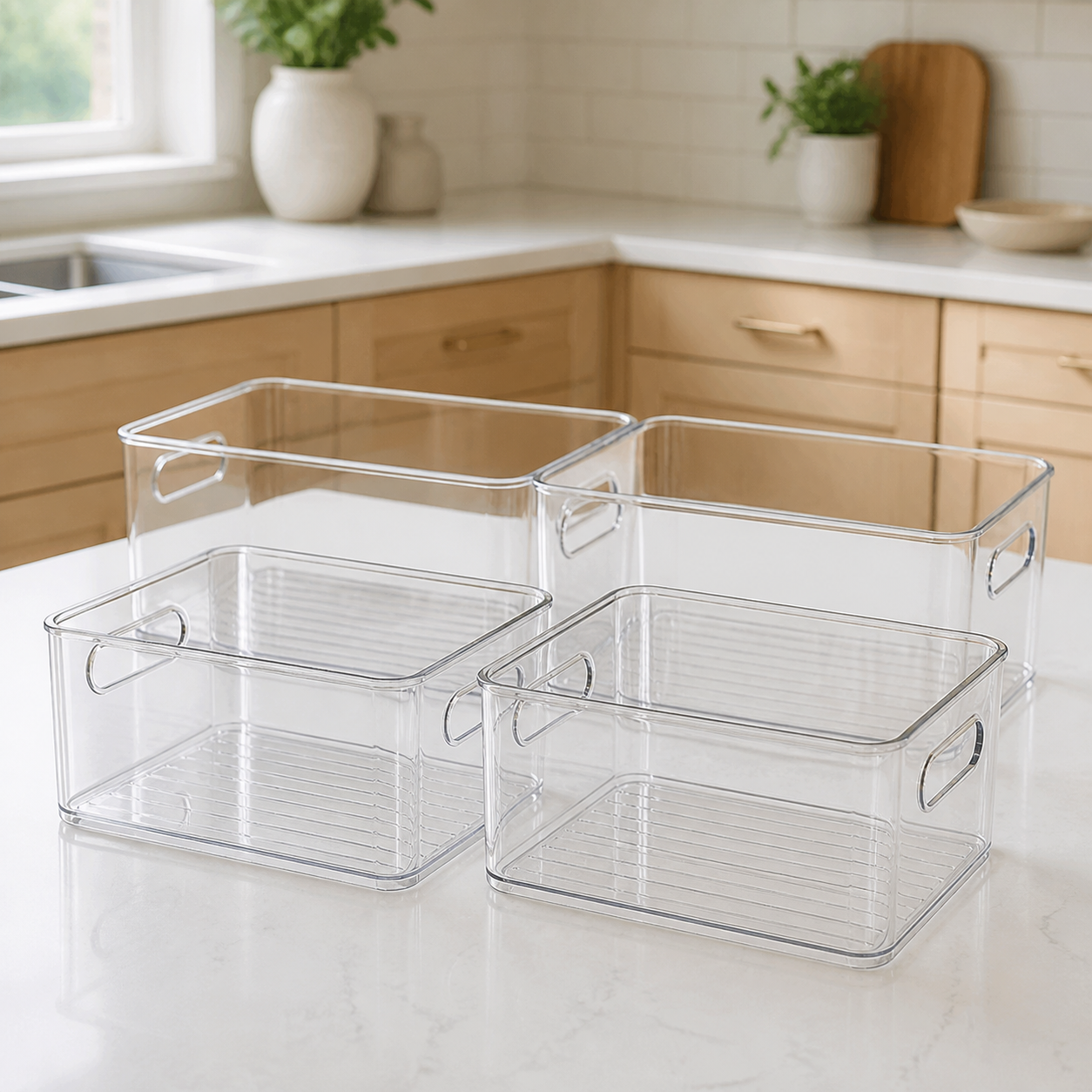 Stander Clear Pantry Bin Set
